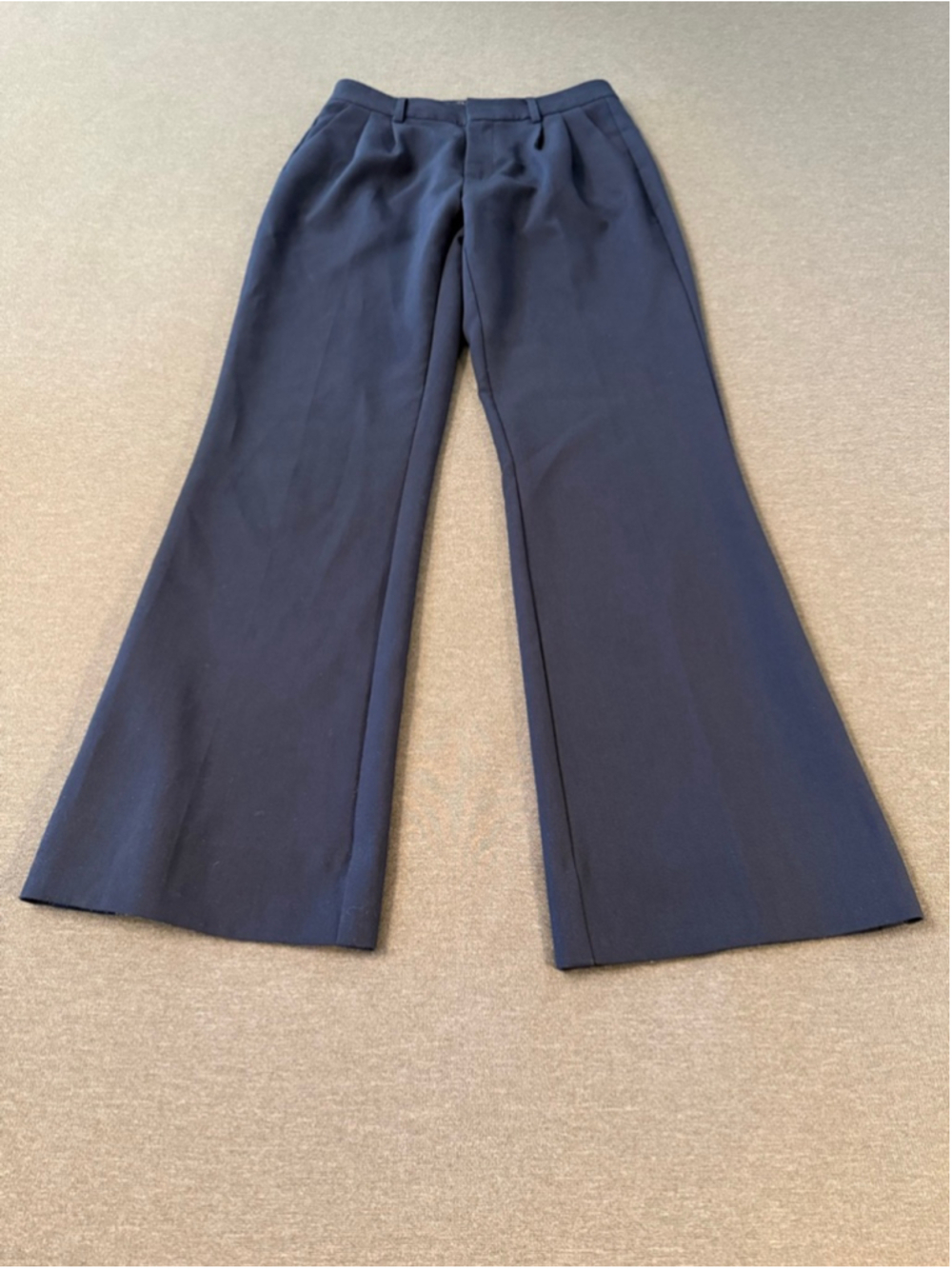 EUC PAIGE Navy Blue Pleated Wide-Leg Trouser Pants size 2 - Picture 4 of 8